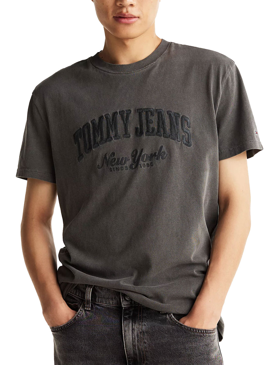 T-shirt logo varsity vintage antracite