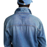 Camicia jeans relaxed in denim medio