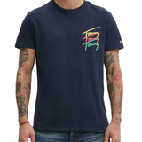 T-shirt TJM logo twisted signature blu