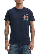 T-shirt TJM logo twisted signature blu