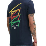 T-shirt TJM logo twisted signature blu