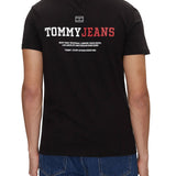 T-shirt TJM stampa dna graphic sul retro nero