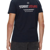 T-shirt TJM stampa dna graphic sul retro blu