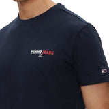 T-shirt TJM stampa dna graphic sul retro blu