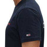 T-shirt TJM stampa dna graphic sul retro blu