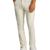 Jeans slim fit scanton in denim color bianco