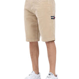 Shorts modello carpenter in cotone sabbia