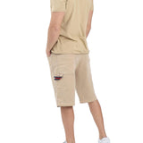 Shorts modello carpenter in cotone sabbia