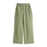 Pantaloni Carpenter Claire a vita alta verde