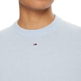 Girocollo essential logo celeste