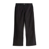 Pantaloni Mia relaxed fit dritti a vita media in denim nero