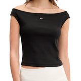 T-shirt Tjw slim fit con scollatura a barca nero