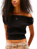 top-tjw-slim-fit-con-maniche-ad-aletta-nero