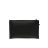 Pochette Marnier trama saffiano con cinghia da polso nero