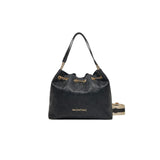 Borsa a secchiello Pansy logo allover nero