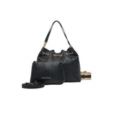 Borsa a secchiello Pansy logo allover nero
