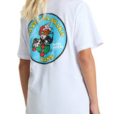 T-shirt stampa hasta la shaka bianco