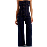 Jeans wide fit denim scuro
