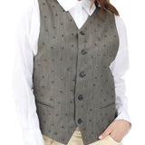 Gilet un bottone applicazioni grigio