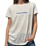 T-shirt manica corta Ciao Bella bianco