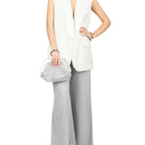 Gilet un bottone over bianco