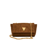 Borsa a tracolla  in suede marrone