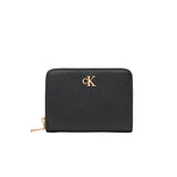 Portafogli minimal con logo monogram nero