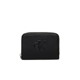 Portafoglio Calvin Klein con logo in rilievo nero