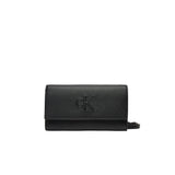 Borsa portafoglio Calvin Klein con logo CK e tracolla nero