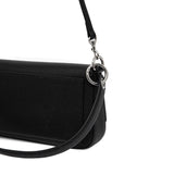 Borsa a spalla minimal con logo Calvin Klein monogram nero