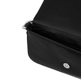 Borsa a spalla minimal con logo Calvin Klein monogram nero