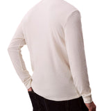 T-shirt a nido d'ape manica lunga tofu