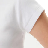 T-shirt Calvin Klein cropped logo monogram baby bianco