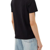 T-shirt Calvin Klein archive con logo ricamato nero