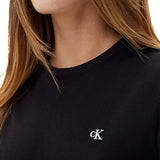 T-shirt Calvin Klein archive con logo ricamato nero
