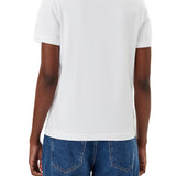 T-shirt Calvin Klein archive con logo ricamato bianco
