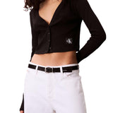 Cardigan Calvin Klein con bottoni e logo label nero