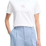 T-shirt Calvin Klein 20S classic  logo bianco