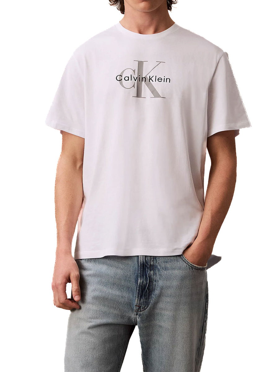 T-shirt Calvin Klein con logo frontale bianco