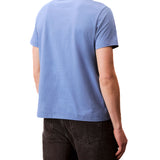 T-shirt Calvin Klein con mini patch logo azzurro