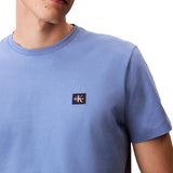 T-shirt Calvin Klein con mini patch logo azzurro