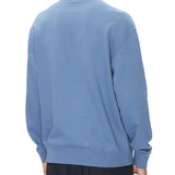 Felpa Calvin Klein in cotone logo badge azzurro