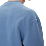 Felpa Calvin Klein in cotone logo badge azzurro