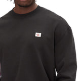 Felpa Calvin Klein in cotone logo badge nero