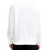 Felpa Calvin Klein in cotone logo badge bianco