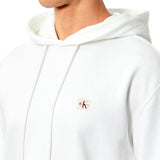 Felpa con cappuccio e logo bianco