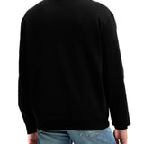 Felpa Calvin Klein nera con logo geometrico nero