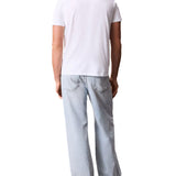 T-shirt Calvin Klein con stampa diagonale bianco