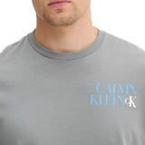 T-shirt Calvin Klein con logo NY grigio