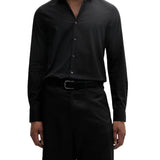Camicia slim calvin klein in cotone stretch nero